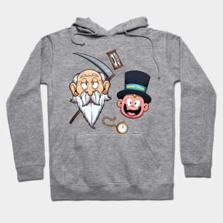 New Year Character Faces And Elements Hoodie